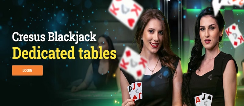 cresus casino blackjack-pöytä livenä