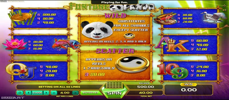 fortune panda game art