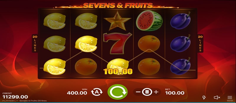 sevens and fruits jackpot