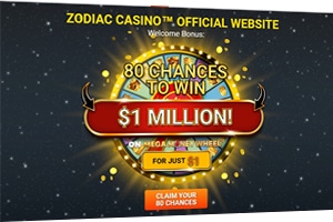 Zodiac casino 1 miljoona dollaria